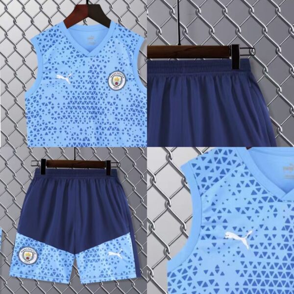MAN CITY BLUE(SLEEVELESS TRAINING KIT)
